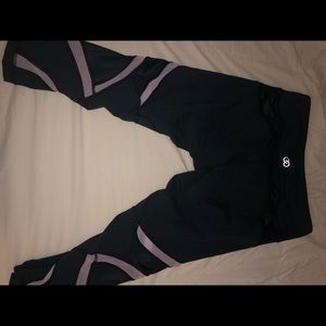 calia cropped leggings w/ mesh